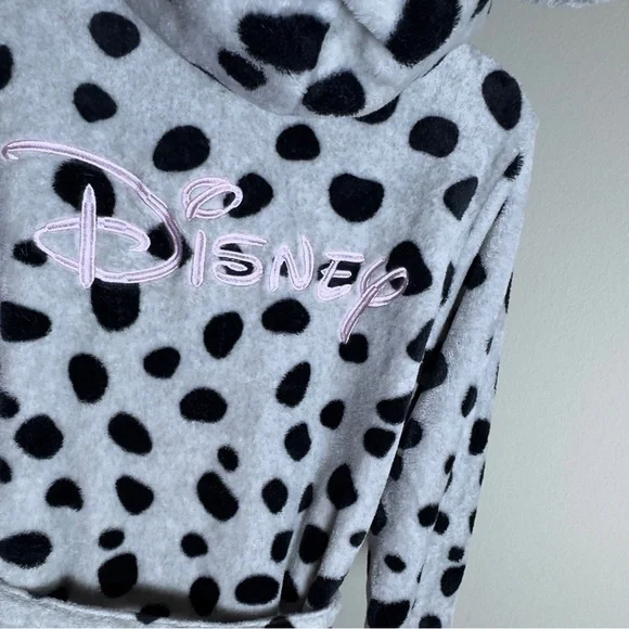 Disney Black and White Fleece Robe - Picture 3 of 5